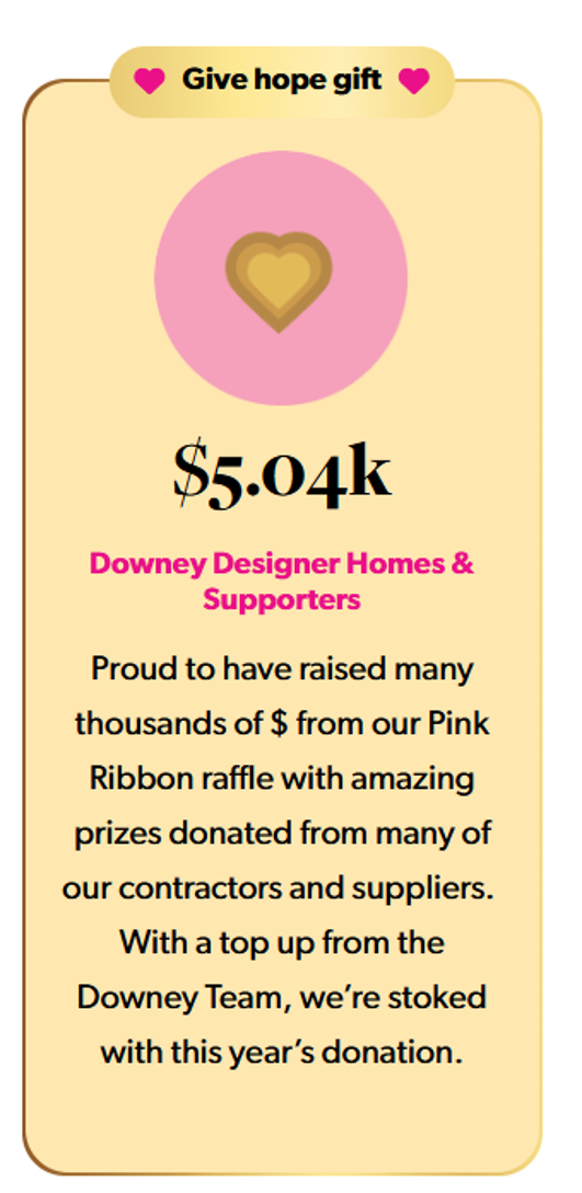 Downey Homes Pink Ribbon Breakfast Supporter 2026